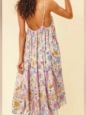 Spell Lovebird XL Dress Adjustable straps Floral Maxi Dress Purple, Pink, Blue